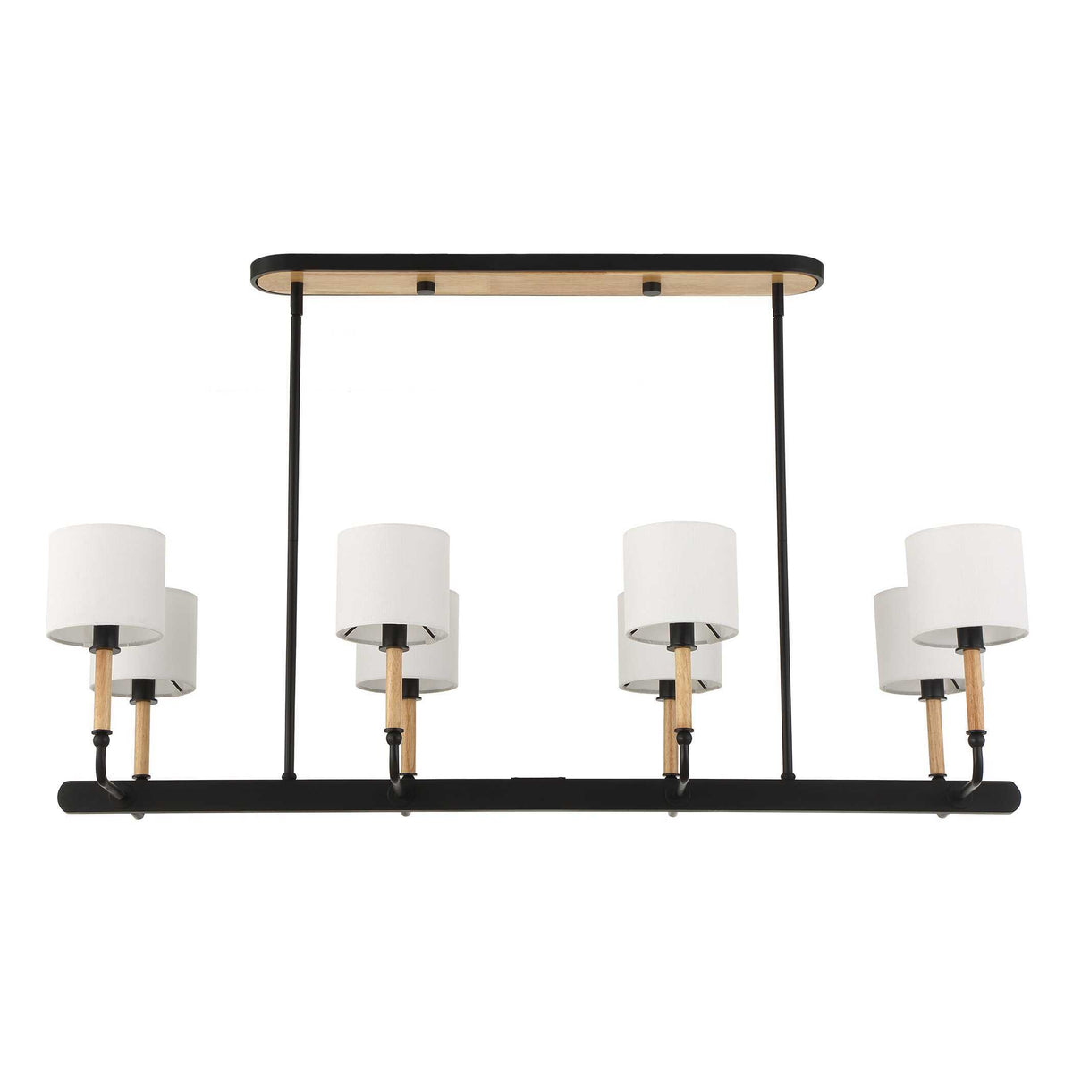 Franconia 8 Light Pendant - Black / White by Uttermost - View 7