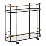 Andre Iron Bar Cart - Black by Uttermost - View 6