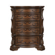 Formal Traditional Dark Brown Finish Luxury Storage Chest of 5x Drawers Gold Accent Detailing Bedroom Furniture 1pc Vertical Dresser