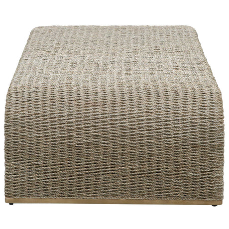 Calabria Woven Seagrass Coffee Table - Beige by Uttermost - View 4