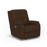 Arlo Transitional Fabric Power Rocking Recliner With Power Headrest & Lumbar | Flexsteel