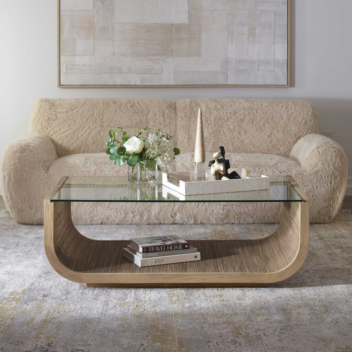 Farrington Modern Coffee Table - Light Brown by Uttermost - View 2