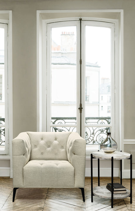 Nicolla Stationary Chair Baldwin Natural - Beige by Hooker Furniture - View 3