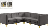 Alina - Modular Sectional 5 Piece - Grey - 604Grey - Sec5C - Home Elegance USA - 1