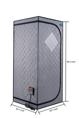 Portable Full Size Grey Infrared Sauna tent–Personal Home Spa, with Infrared Panels, Heating Foot Pad, Controller, Foldable Chair ,Reading light. Easy to Install. Fast heating, with FCC Certification - Home Elegance USA