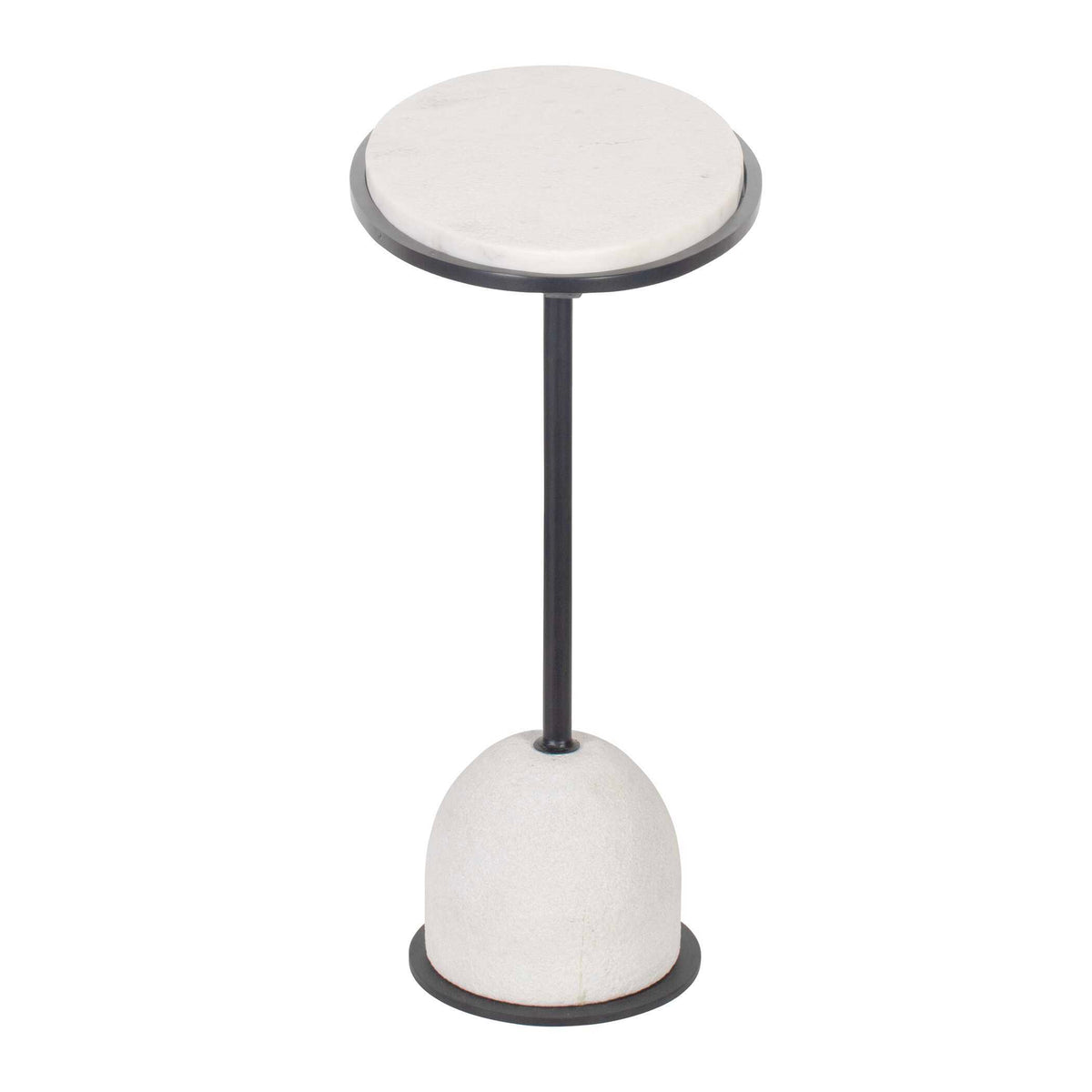 Morro Marble Side Table - White / Black by Uttermost - View 6
