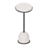 Morro Marble Side Table - White / Black by Uttermost - View 6