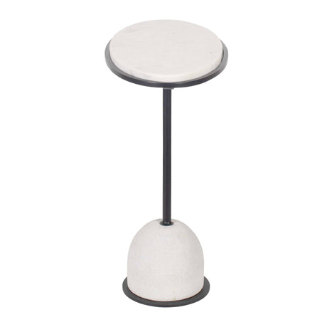 Morro Marble Side Table - White / Black by Uttermost - View 6