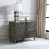 Shield Oak 2 Door Cabinet - Dark Gray by Uttermost - View 3