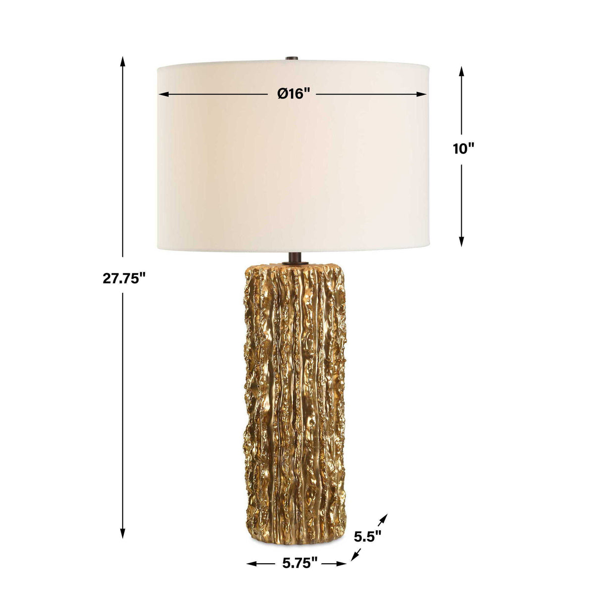 Echo Table Lamp - Gold by Uttermost - View 7