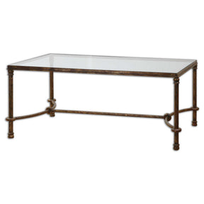 Warring Iron Coffee Table - Dark Brown by Uttermost - View 1