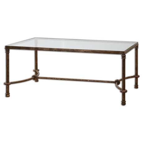 Warring Iron Coffee Table - Dark Brown by Uttermost - View 1