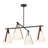 Reins Accent Straps 4 Light Chandelier - Black by Uttermost - View 9