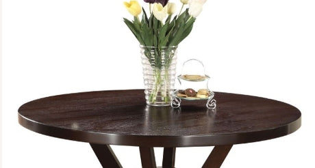 Drake Gray Fabric & Espresso Finish 5PCs Dining Room Set - sold by Home Elegance USA