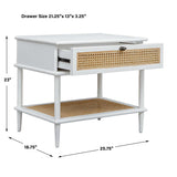 Coast Rattan Side Table White / Woodtone - White / Light Brown by Uttermost - View 7