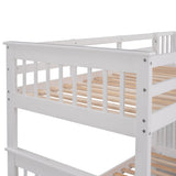 Stairway Twin-Over-Twin Bunk Bed with Three Drawers for Bedroom, Dorm - White(Old sku: LT000309AAK) - sold by Home Elegance USA