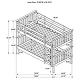 Madison White Twin Over Twin Bunk Bed - sold by Home Elegance USA
