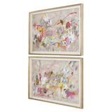 Metropolitan Rush Abstract Prints (Set of 2) - Pink by Uttermost - View 4