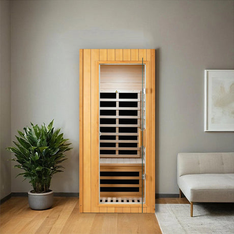 Hemlock One-Person Far Infrared Roof-Embedded Indoor Sauna Room - sold by Home Elegance USA