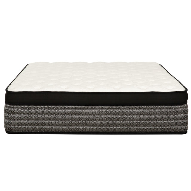 Premium 16 in. Queen Size Hybrid Mattress in a Box, Plush Gel Memory Foam Top with Cooling Technology, White/Gray