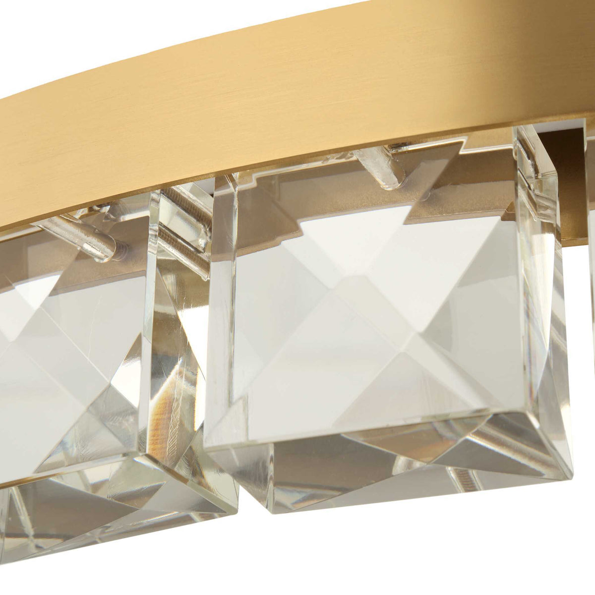 Segovia Round Crystal LED Chandelier - Gold by Uttermost - View 12