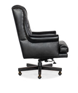 Charleston Executive Swivel Tilt Chair - Black by Hooker Furniture - View 3