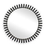 Jael Round Iron Bands Mirror - Black by Uttermost - View 1