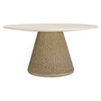 Cardoso Indoor-Outdoor Dining Table Brown / White / Woodtone - White / Light Brown by Uttermost - View 1