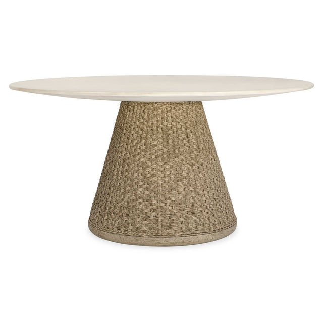 Cardoso Indoor-Outdoor Dining Table Brown / White / Woodtone - White / Light Brown by Uttermost - View 1