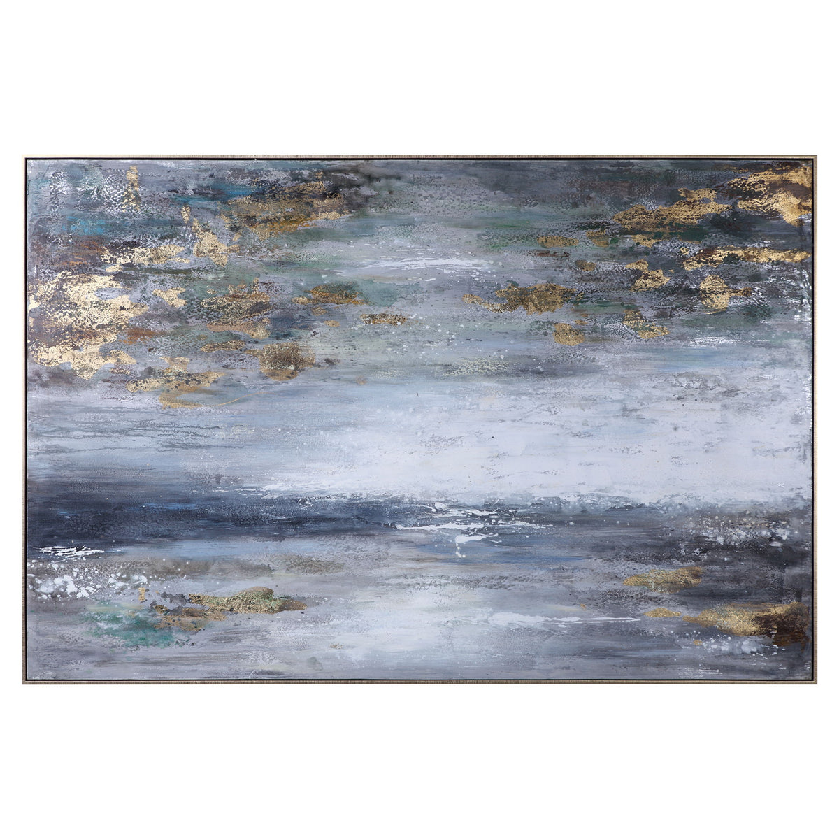 Dawn To Dusk Hand Painted Art - Blue / Yellow by Uttermost - View 1