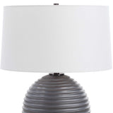 Chelsom Ribbed Table Lamp - Gray by Uttermost - View 5