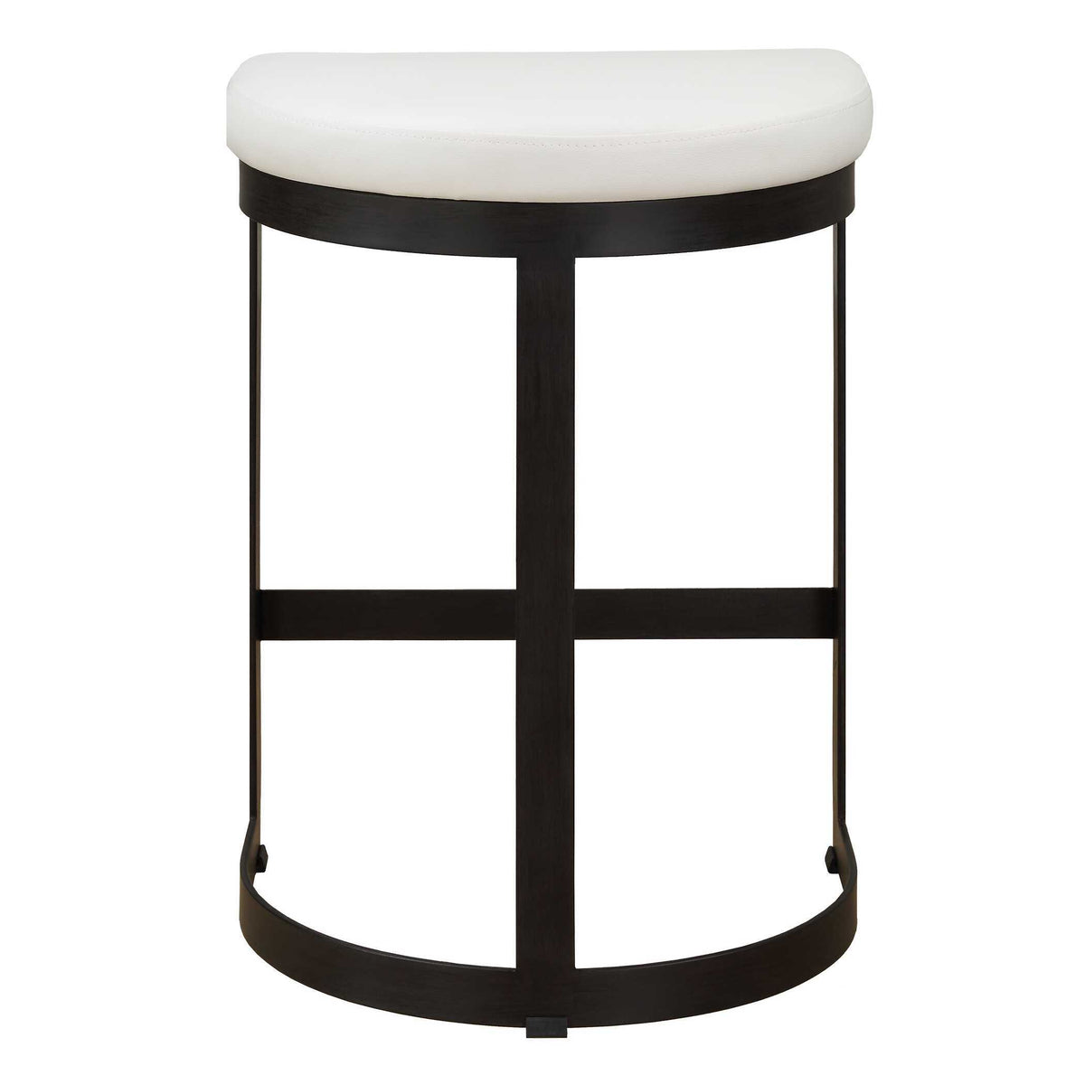 Ivanna Counter Stool - White / Black by Uttermost - View 7