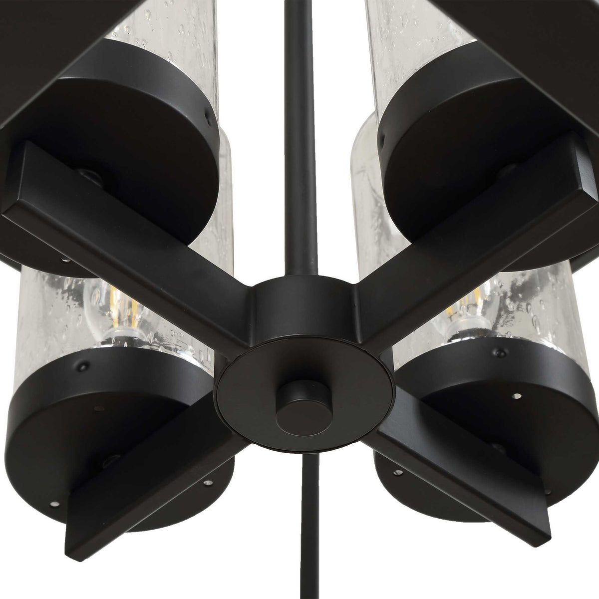 Evanston 4 Light Indoor-Outdoor Pendant - Black by Uttermost - View 7