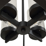 Evanston 4 Light Indoor-Outdoor Pendant - Black by Uttermost - View 7