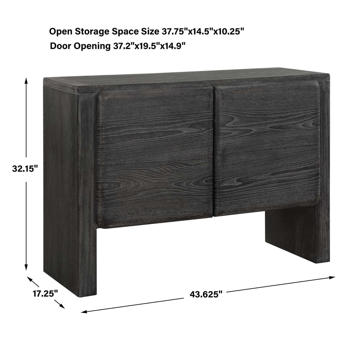 Bierk 2 Door Cabinet Dark Stain - Black by Uttermost - View 12