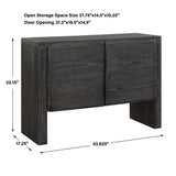 Bierk 2 Door Cabinet Dark Stain - Black by Uttermost - View 12