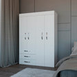Mobile Velvet Armoire, Bedroom, White - sold by Home Elegance USA