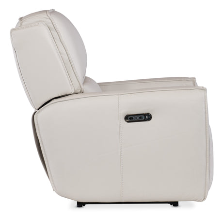 Miles Zero Gravity Power Recliner With Power Headrest - White by Hooker Furniture - View 7