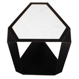 Keenan Geometric Accent Table - Bronze / White by Uttermost - View 6