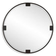 Cornelia Black Round Mirror by Uttermost - View 1