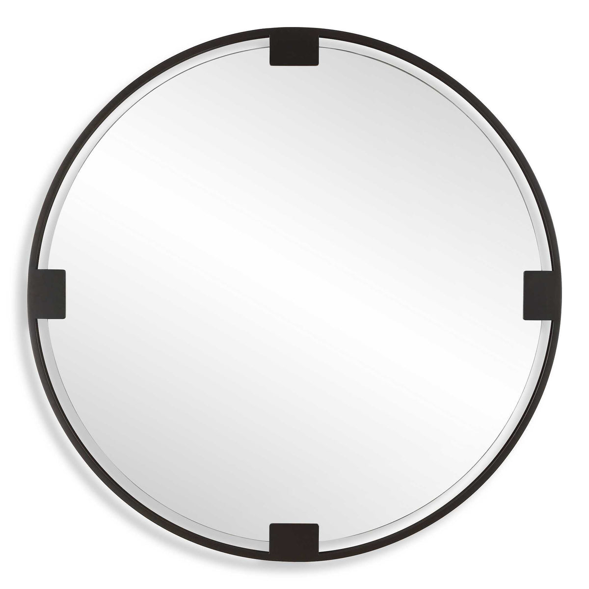 Cornelia Black Round Mirror by Uttermost - View 1