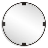 Cornelia Black Round Mirror by Uttermost - View 1