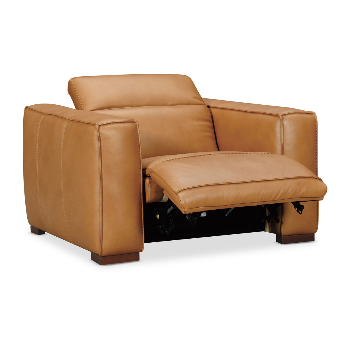 Fresco Power Recliner With Power Headrest - Light Brown by Hooker Furniture - View 7