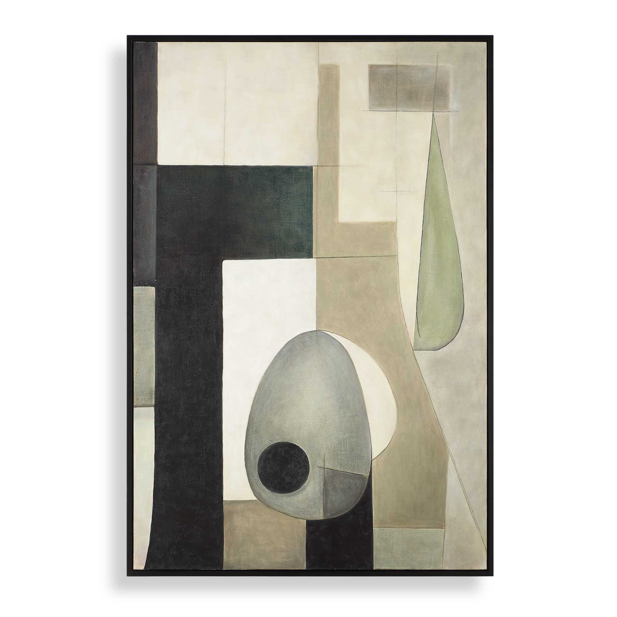 Fair Trade Geometric Abstract Art Black / Brown / Gray / Green - Black / Light Brown by Uttermost - View 1