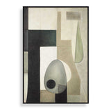 Fair Trade Geometric Abstract Art Black / Brown / Gray / Green - Black / Light Brown by Uttermost - View 1