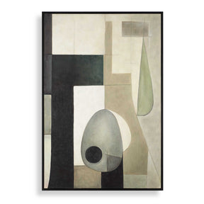 Fair Trade Geometric Abstract Art Black / Brown / Gray / Green - Black / Light Brown by Uttermost - View 1