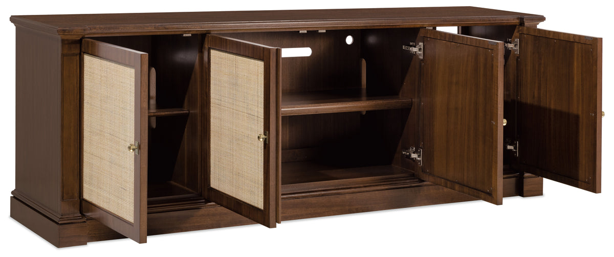 Archives Entertainment Console - Dark Brown / Beige by Hooker Furniture - View 4