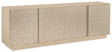Geometry Entertainment Console Polished Limestone - Beige / Gold by Hooker Furniture - View 1