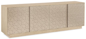 Geometry Entertainment Console Polished Limestone - Beige / Gold by Hooker Furniture - View 1
