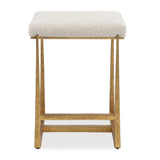 Midas Counter Stool - White / Gold by Uttermost - View 1